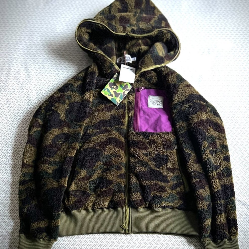 A Bathing Ape -  1st Camo Boa Wide Full Zip Hoodie Mens Style